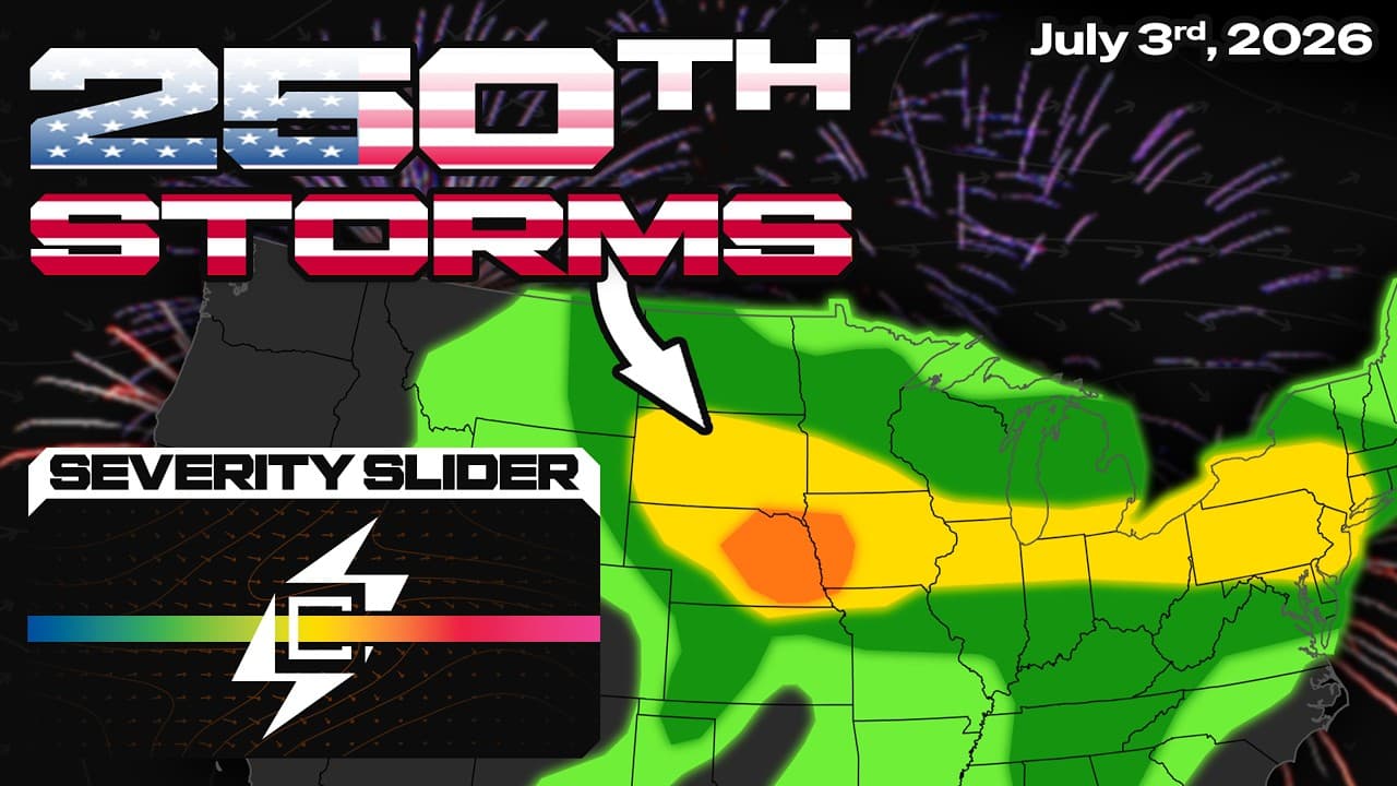 STORMS will cause issues on America's 250th Birthday...
